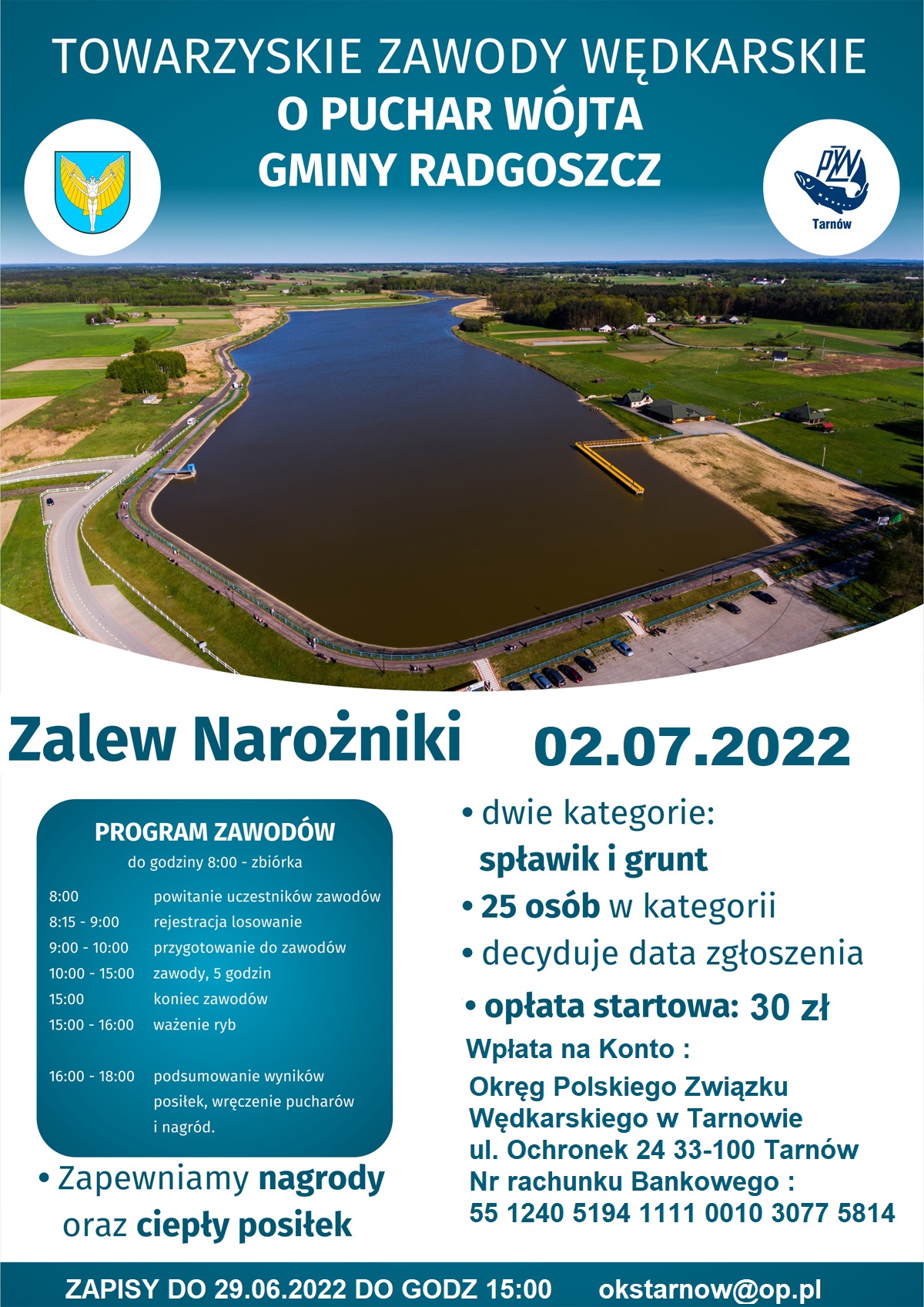 PZW Tarnów zawody o puchar wójta gminy Radgoszcz Narożniki 2022